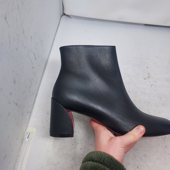 Christian Louboutin Black Turela Leather Ankle Boot - Picture 3 of 12